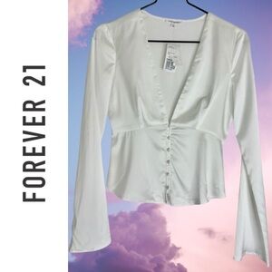 STOLEN HEARTS x FOREVER 21 off-white blouse